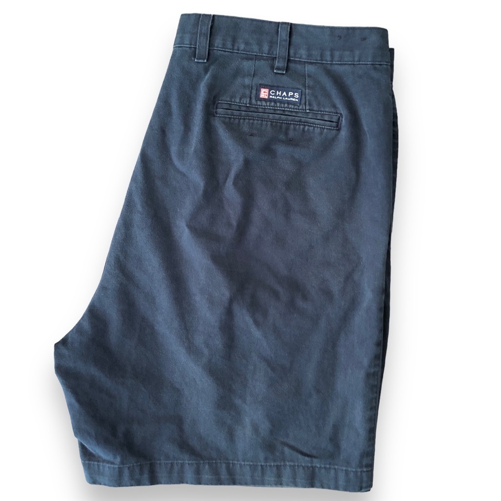 Ralph Lauren Navy Flat Front Bermudas Shorts